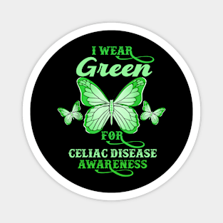 I Wear Green For Celiac Disease Awareness Gluten Free Magnet